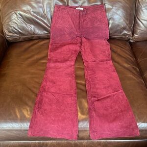 Mango Genuine Leather trousers